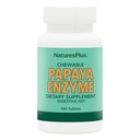 Natures Plus Papaya Enzyme - 6mg Papain - すべての天然消化補助食品、アミラーゼ&プロテアーゼが含まれています - 180Chewableタブレット(180のサービング)