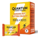 Quantumエネルギースクエア:カフェインと10gタンパク質のエネルギーバー。 行く上でおいしいヘルシーなスナック。 (ビーガン、グルテンフリー、大豆フリー、酪農場なし) - バナナナッツバタークランチ8Pk