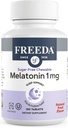 FREEDA Melatonin 1 mgの砂糖なしの咀嚼可能なタブレット - 大人と子供のための自然なフルーツの味の睡眠補助剤3とアップ - 非習慣の形成、ビーガン、グルテンフリー、コシャ - アメリカ製(180カウント)
