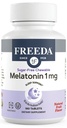 FREEDA Melatonin 1 mgの砂糖なしの咀嚼可能なタブレット - 大人と子供のための自然なフルーツの味の睡眠補助剤3とアップ - 非習慣の形成、ビーガン、グルテンフリー、コシャ - アメリカ製(180カウント)