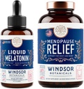 WINDSOR BOTANICALSの更年期のMultivitaminおよび液体のMelatonin 3mg -女性の健康サポート 束
