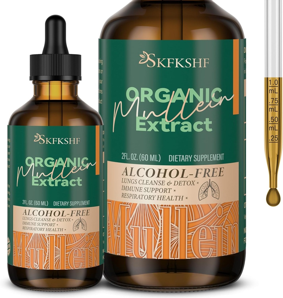 Mulleinは肺、Mulleinの葉の草のブレンドのエキス、Lungsのための自然な肺サポート補足および呼吸器肺の健康94のために低下します