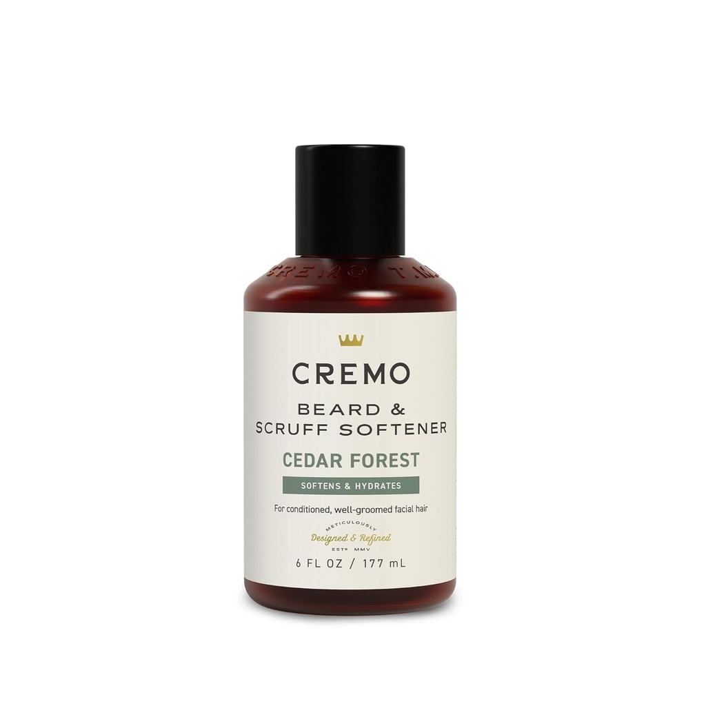 Cremo Cedar Forest Beard & Scruff Softener, Softens and Conditions Coarse フェイシャル ヘア ヘア の すべての lengths で Just 30 秒, 6 液状オンス