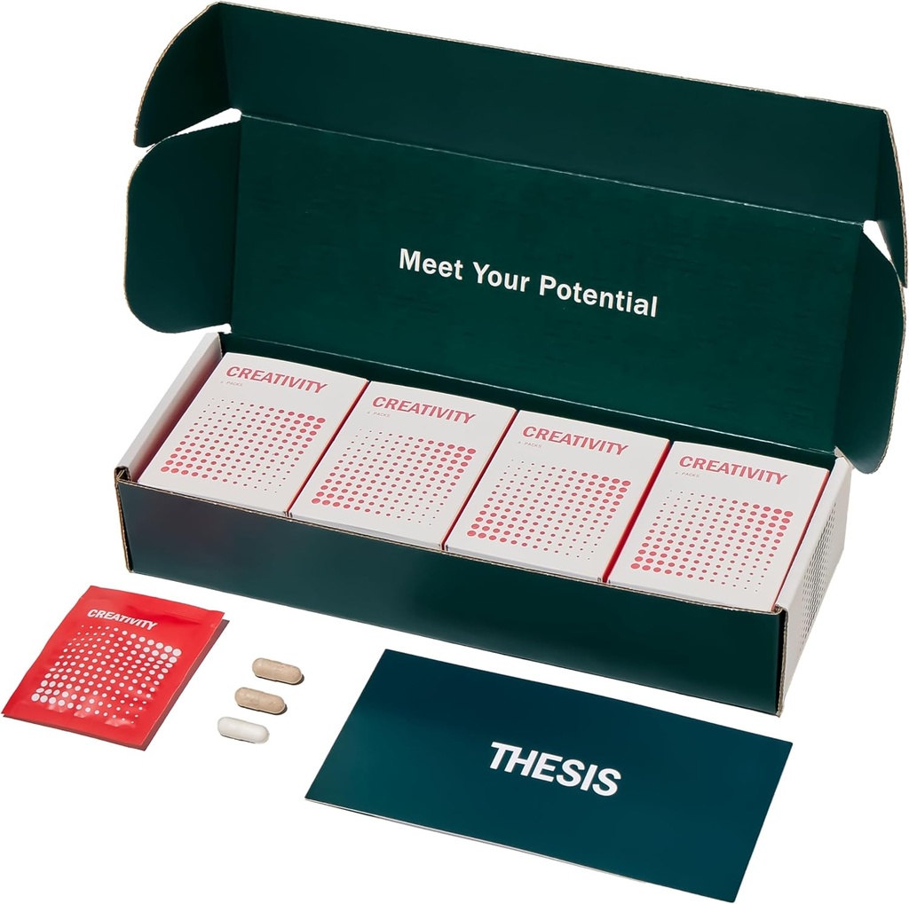 Thesis創造性 - Nootropic脳サポートサプリメント - サポート学習、メモリ&バーバルの流暢 - Ashwagandha、アグマチン、L-テアニン&その他 - 24のサービング - 1ヶ月の供給
