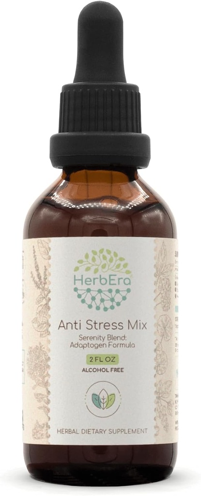 アンチストレスミックスB60アルコールフリーエキスのチンキ、Eleuthero Root、Rhodiola Root、Schisandra Berry、Gotu Kola Herb、Holy Basil Herb。 セレニティブレンド:Adaptogen Formula 2 Fl Oz