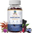 黒い種のオイルのグミ、黒い種のオイル、海の苔、Ashwagandha、Elderberry、Turmeric、ビタミンC、D、亜鉛、ビートの根の粉、サポート免疫システム、肝臓、心臓血管の健康、放射性の毛及び皮