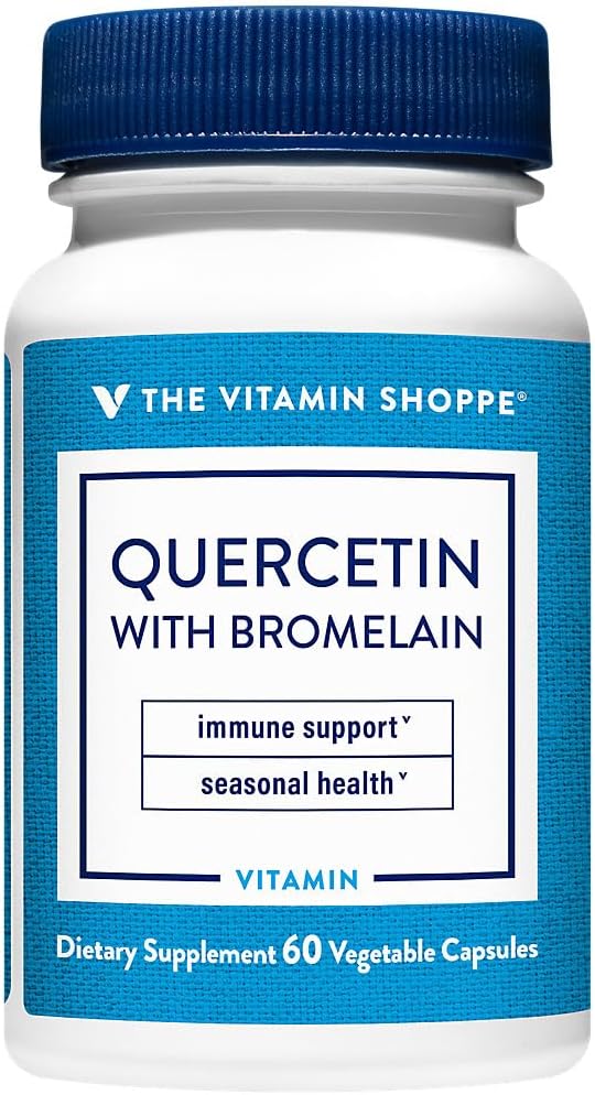Bromelain - 250mgの酸化防止剤(60のカプセル)が付いているビタミンのshoppe Quercetin
