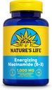 Nature's Life Energizing Niacinamide、ビタミンB3 1000mg - 高効力、フラッシュナイアシンサプリメントなし - 神経機能、エネルギーおよび代謝サポート - 60日間保証 - 100のサービング、100錠