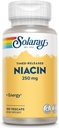SOLARAY Niacin タイムレス 250mg、ビタミンB3 | 皮膚健康・心臓・神経系サポート | 100ct