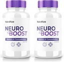 (2 Pack) Neuro Boost – Premium Capsules with a Clean Formula for Focus, Alertness, and Everyday Sharpness | Easy-to-Take Pills for Daily Support (120 Capsules)