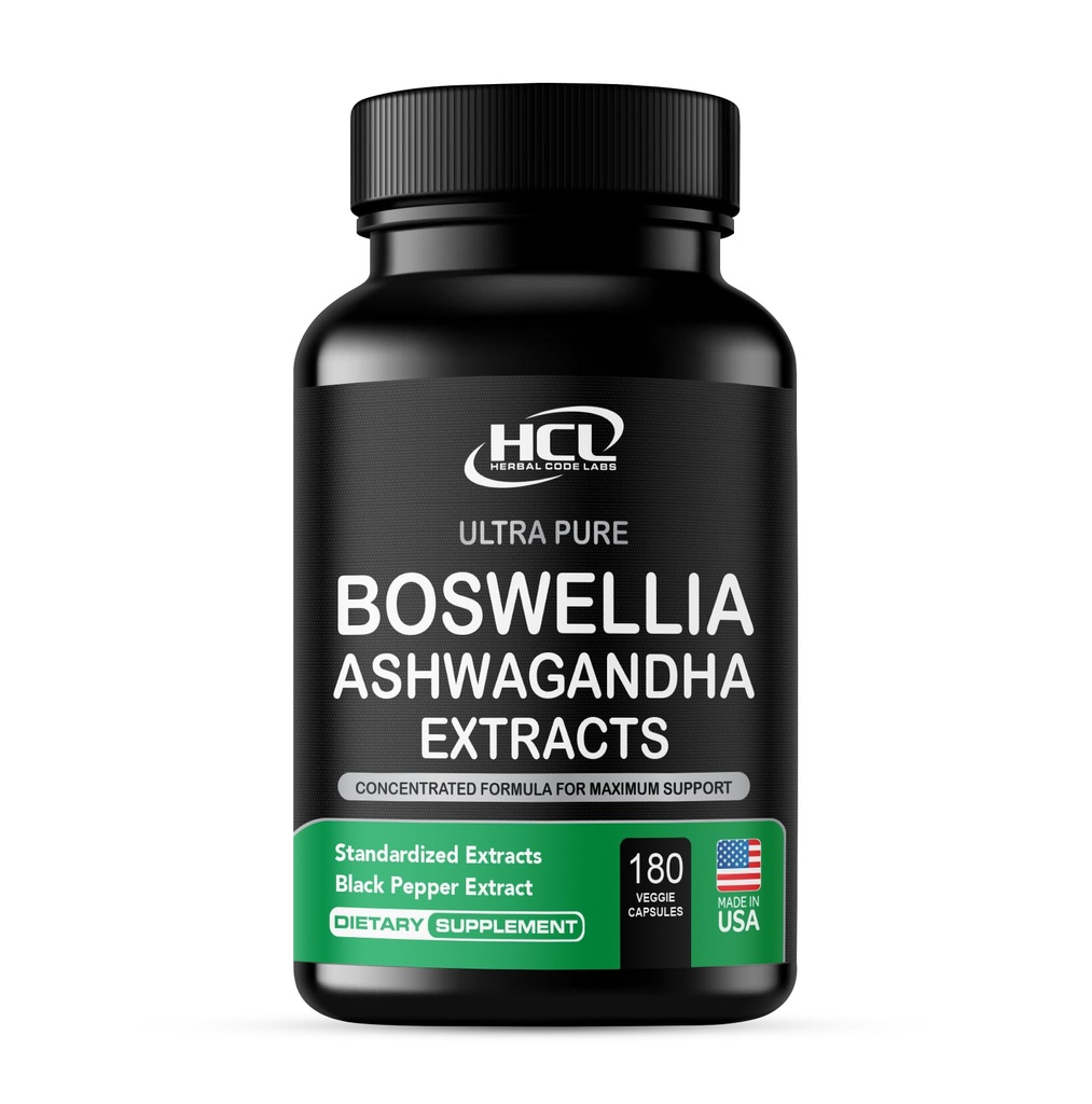 BoswelliaのエキスおよびAshwagandhaのカプセル2000のmg -強い自然なサポート丸薬3か月の供給-一貫したBoswellia Serrata 65%のAshwagandhaの粉の補足が付いているBoswellicの酸