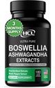 BoswelliaのエキスおよびAshwagandhaのカプセル2000のmg -強い自然なサポート丸薬3か月の供給-一貫したBoswellia Serrata 65%のAshwagandhaの粉の補足が付いているBoswellicの酸