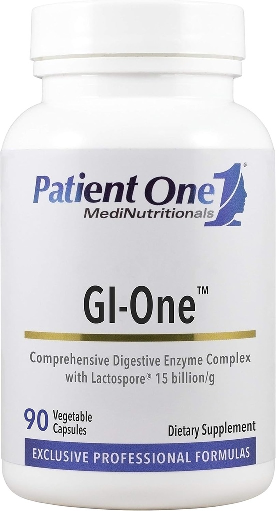 Patient One GI-One | Supplement to Support Food Metabolism and Nutrient Absorption* | with Digestive Enzyme Complex and More | 90 Capsules