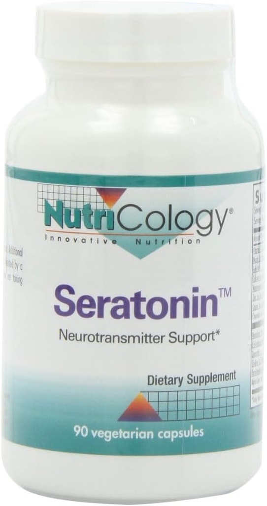 Nutricology Seratonin Supplement - Serotonin for Men & Women, Calm Support, 5-HTP, Serene Sleep, Norepinephrine, Vegetarian Capsules - 90 Count