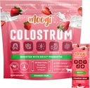 MoogiTM Premium Colostrum Powder(いちごクリーム/30スティックパック) | ボーブ・コロストラム・パウダー(女性・男性向け) DE111® プロバイオティック | グラスフェッド・コロストラム・サプリメント(腸の健康・免疫・皮膚・髪用)