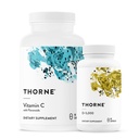 THORNE - エッセンシャルビタミンバンドル:ビタミンC&D-5000コンプレックス - 免疫、骨の健康、エネルギーサポート - 60〜90サービング