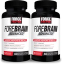 FORCE FACTOR Forebrain Advanced、2-Pack、Brain Booster、Brain Supplement for Memory Support、Concentration、焦点、思考、およびメンタルエネルギー、高速で働く強力な成分、120カプセル
