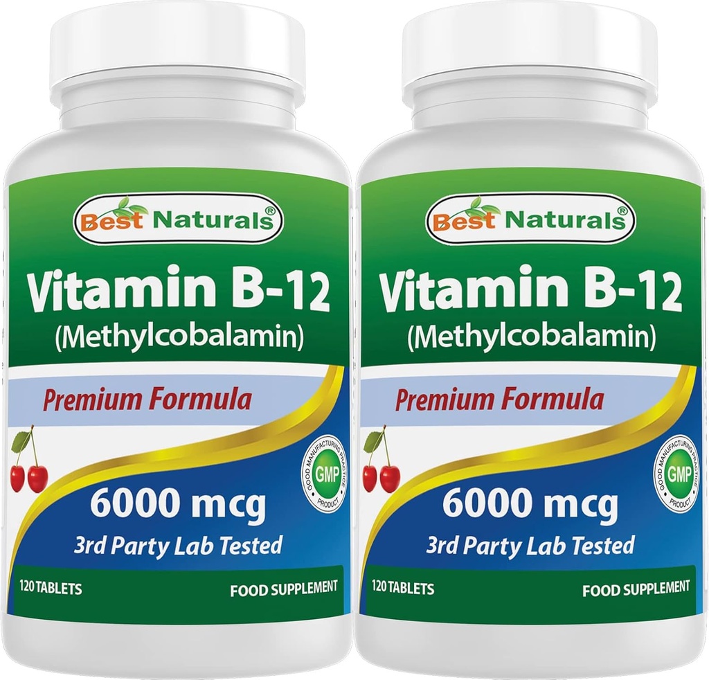 Methylcobalamin (メチルB12)、6000のmcg 120のSublingualのタブレット(120の計算)として最もよいNaturalsのビタミンB-12