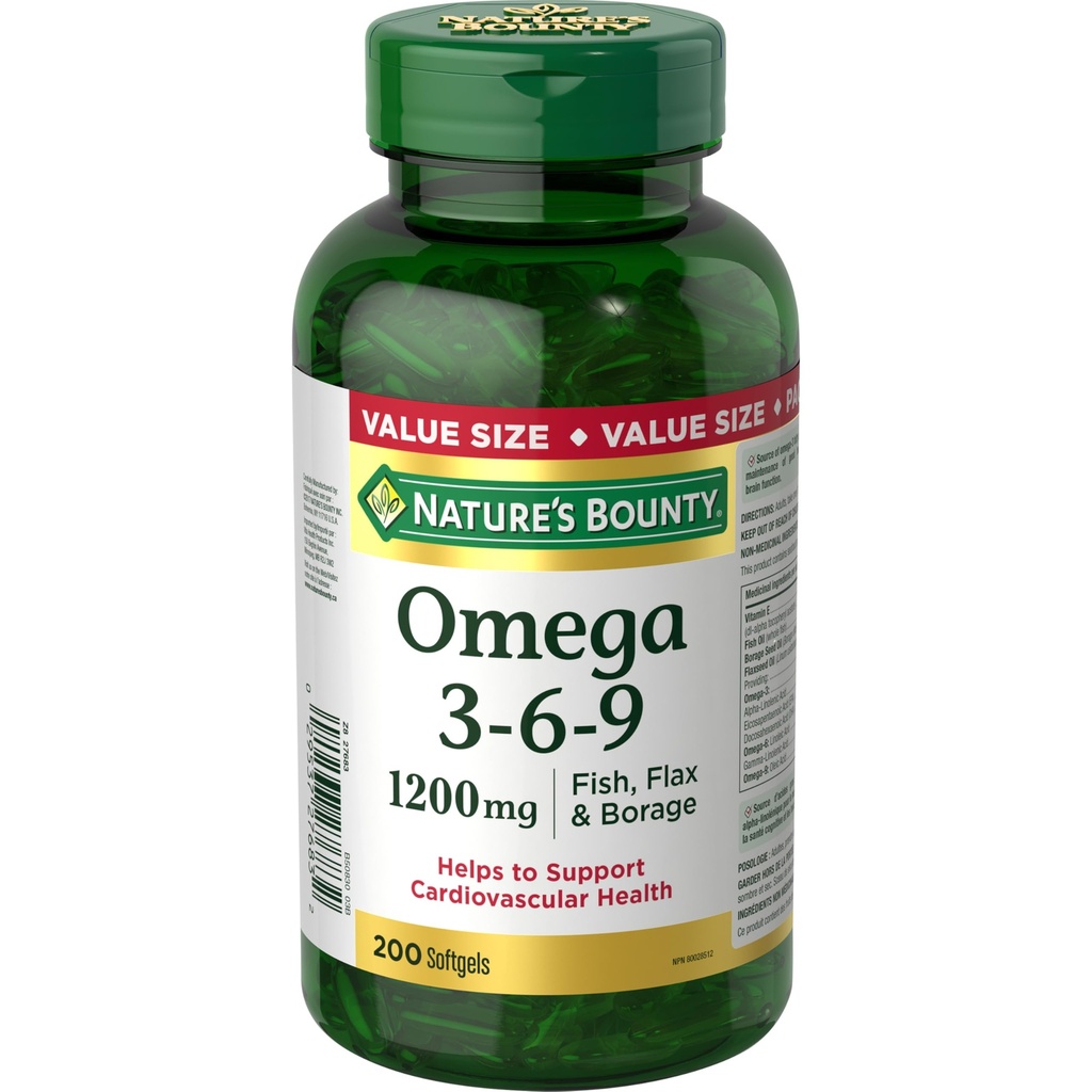 Nature's Bounty Omega-3-6-9 1200mg 200カウント