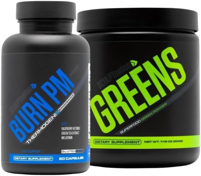 Sculpt Nation by V Shred Burn PM and Premium Greens Bundle