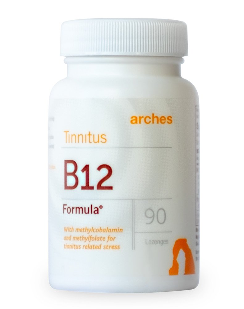 Arches Tinnitus B12フォーミュラ - Methylfolate 400 mcg、Methylcobalamin 1000 mcg、90 Lozenges、3ヶ月の供給