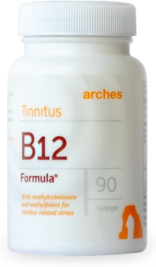Arches Tinnitus B12フォーミュラ - Methylfolate 400 mcg、Methylcobalamin 1000 mcg、90 Lozenges、3ヶ月の供給