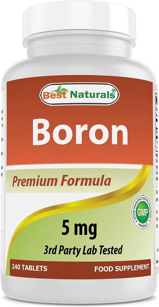 Best Naturals Boron Supplements 5 mg 240 Tablets (240 Count (Pack of 1))
