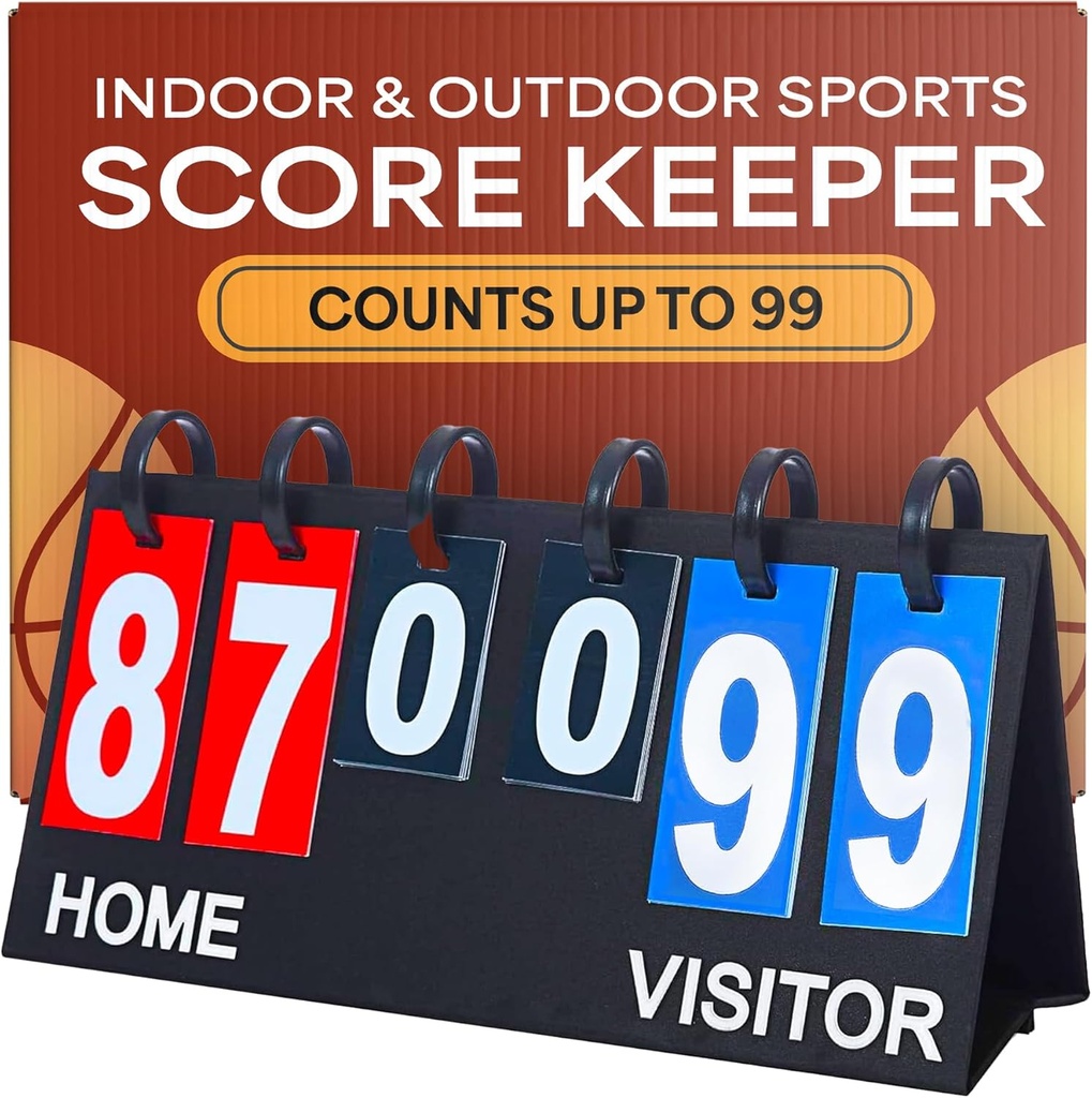 屋内および屋外スポーツのためのUpstreetのスコアボード/スコア Keeper - Ping Pong/Baseball/Tennis/BasketballのスコアボードかVarsityのスコアボード/バレーボールのスコアキーパー-99までの携帯用スコアボードのフリップ