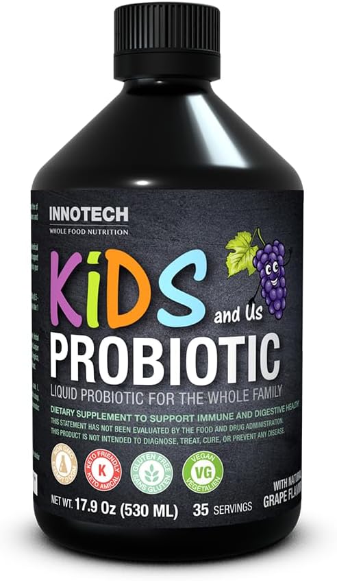 INNOTECH栄養:子供と私たち液体プロバイオティック、ブドウ味 - 530 ml