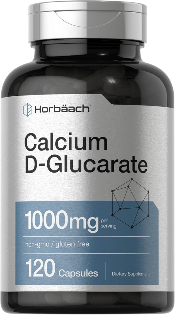 ホルバハチカルシウムD-グルカレート1000mg | 120カプセル | 非GMO、グルテンフリーサプリメント
