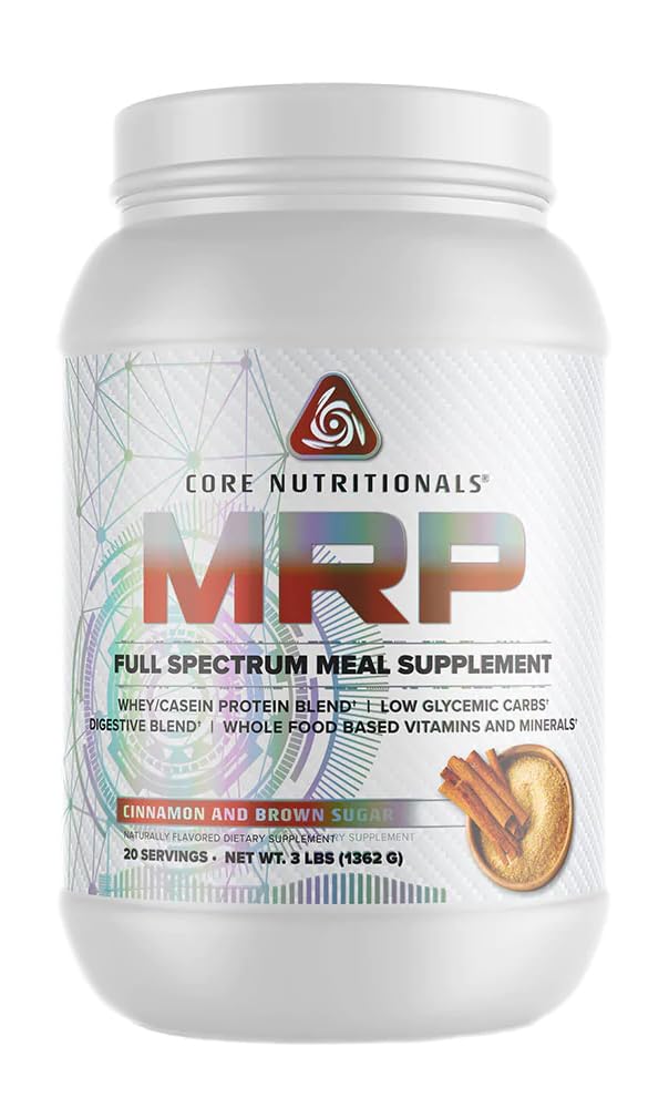 コア栄養剤プラチナMRPフルスペクトラムミール交換、オールデイアミノ酸サポート、27Gプロテイン、20サービング(シナモンとブラウンシュガー)