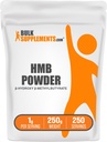 BulkSupplements.com HMBパウダー - Beta-Hydroxy Beta-Methylbutyrate、Calcium HMBサプリメント - Gluten無料 - 1g / サービング、250g(8.8オンス)(パッケージ1)