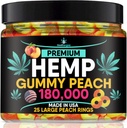 Hemp Gummies-Premium Peach Rings-Fresh と フル Flavor-Natural Hemp Oil Gummy-Great for Back, ネック, ニー, 筋肉, ジョイント, カルム, リラックス, 米国での不快感