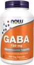 Now GABA 750 mg 200 Veg Capsules
