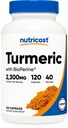 BioPerineと95%のクルクミノイド、2300mg、120カプセル、ベジーカプセル、キャップあたり767mg、40のサービング、グルテンフリー、非GMO