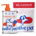 犬のためのカウンター&フィッシュオイル上のネイティブペット犬UTI治療は、かゆみの皮膚+モビリティをサポートするために  60咀嚼&8オズ
