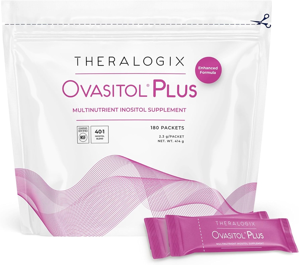 Theralogix Ovasitol Plusメタボリック健康サプリメント - Myo-Inositol & D-Chiro Inositol + Chromium Picolinate + Alpha-lactalbumin & Vitamin D - 90日の供給 - 不燃 - 180カウント