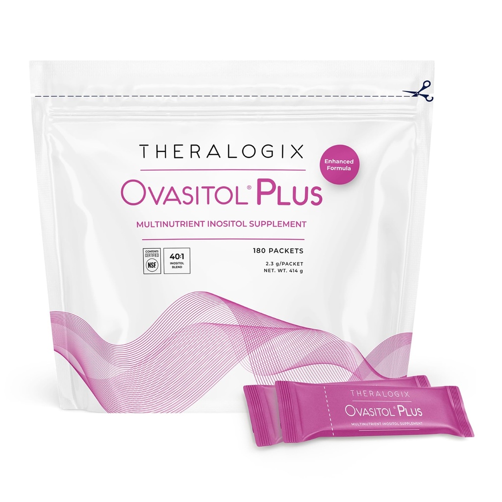 Theralogix Ovasitol Plusメタボリック健康サプリメント - Myo-Inositol & D-Chiro Inositol + Chromium Picolinate + Alpha-lactalbumin & Vitamin D - 90日の供給 - 不燃 - 180カウント