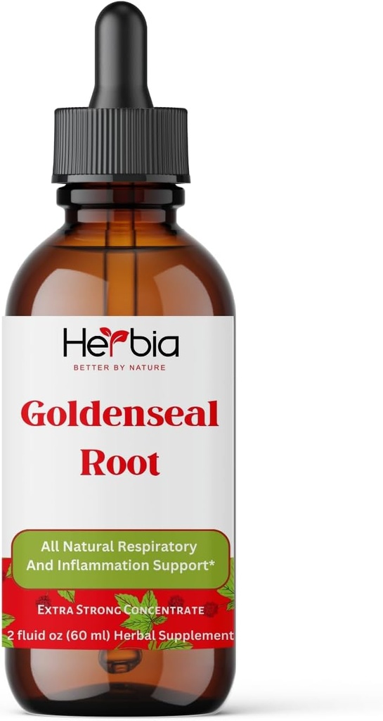 Organic Goldenseal Root Extract-Boost Immunity, Antioxidants, Liquid Alcohol Extract, 60 Servings 2 Fluid oz (60 ml)