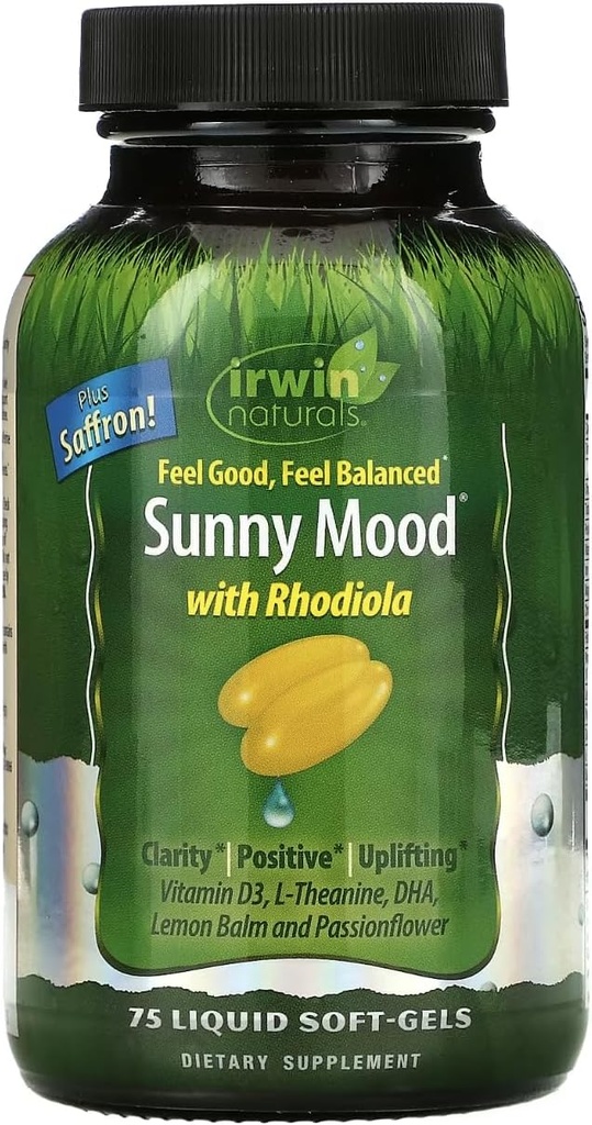 Irwin naturals Sunny Mood - 75 液体 ソフトジェル