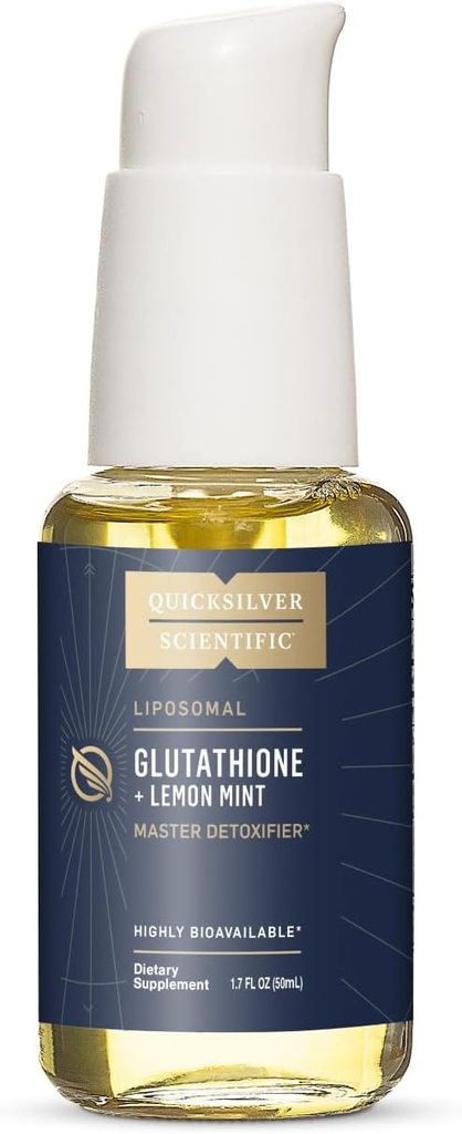 Quicksilver Scientific Liposomal Glutathione - Superior Absorption Oral Glutathione Supplement for Detox & Immune Support - Lemon Mint (1.7 fl oz)