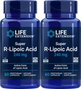 ライフエクステンションスーパーR-リポ酸240mg、60ベジタリアンカプセル(2パック)