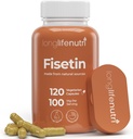 Fisetin 100mg - Rhus Succedaneaの茎のエキス、120のベジタリアンのカプセル、老化及び長寿のためのSenolyticの補足、4か月の供給、有機性、GMPは、米国で作られました