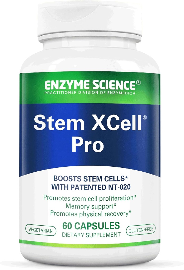 Enzyme Science, Stem XCell Pro, Antioxidant Support for Cellular & Immune Health, Stem Cell Health Supplement, 60 Capsules