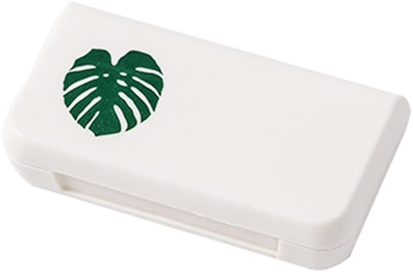 SagaSaveトラベルピルケース3コンパートメントポータブルピルケース防塵と湿気防止デイリーピルケースビタミン、魚油、サプリメント(亀葉)のための小さなピルボックス