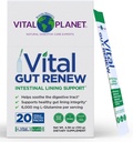Vitalプラネット - Lグルタミン、マシュマロ、ジンジャールート、DGL Licorice Root、有機アロエベラ、Lグルタミン6000mg、20シングルセルブパックとLeaky Gut修復のためのバイタルガット更新パウダーサプリメント