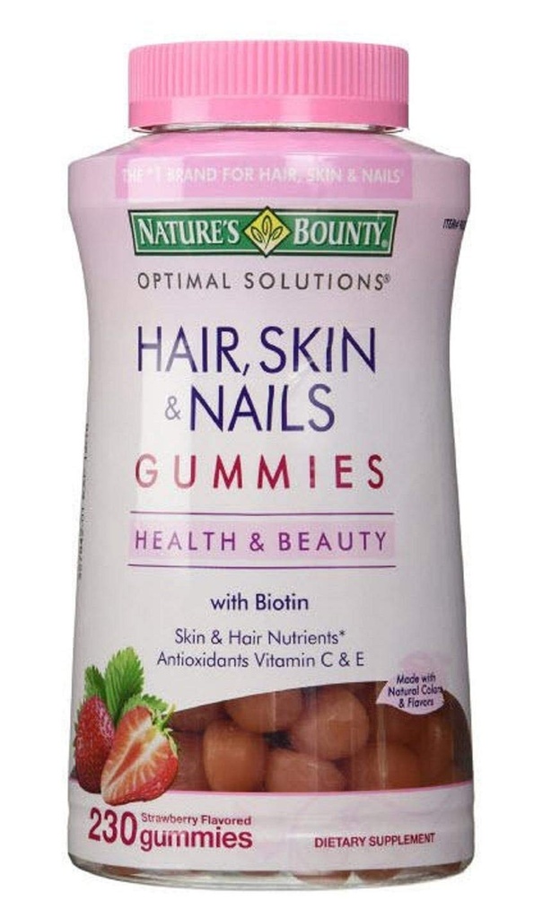 Nature's Bounty Hair Skin and Nails, 230 Gummies, 230 カウント (パッケージ 1)