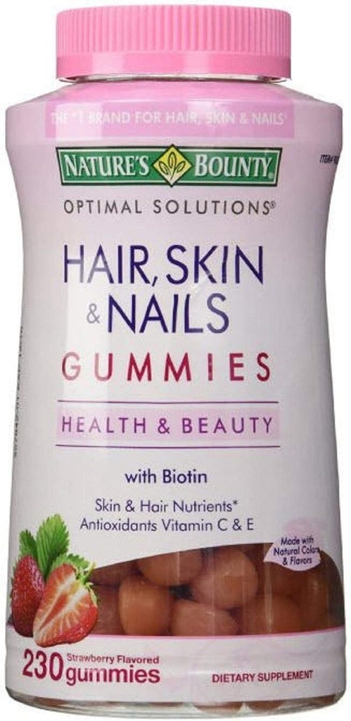 Nature's Bounty Hair Skin and Nails, 230 Gummies, 230 カウント (パッケージ 1)