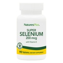 NaturesPlusスーパーセレンコンプレックス - 200 mcg、90 ベジタリアンタブレット - ビタミンEによるエッセンシャルミネラルサプリメント - 抗酸化剤 - グルテンフリー - 90 サービング
