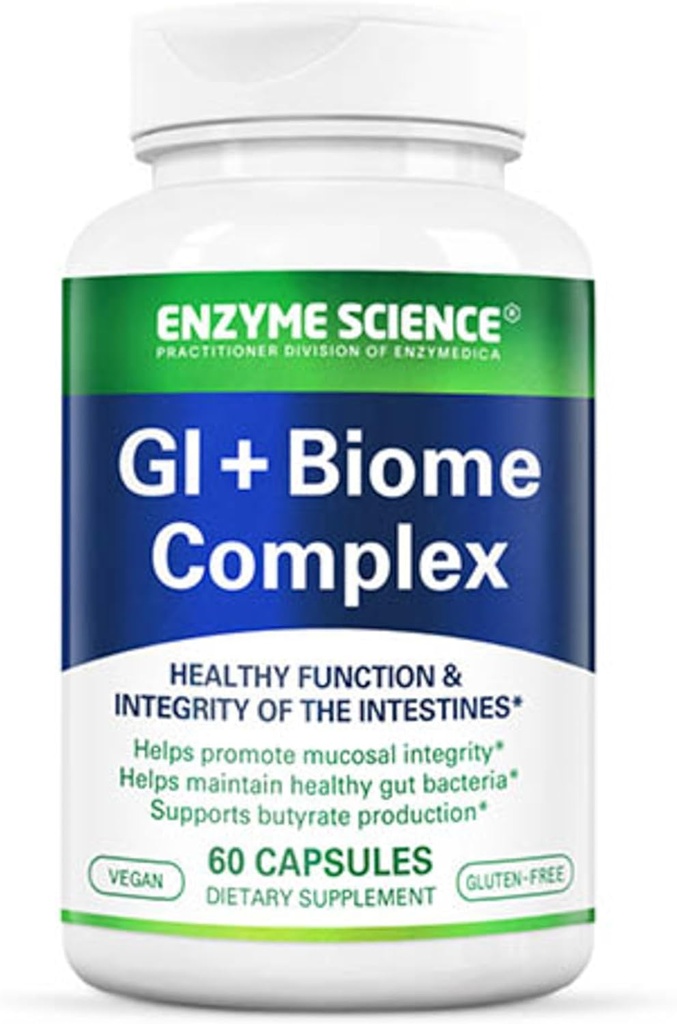 酵素サイエンス GI + バイオメコンプレックス, 腸の健康と腸バランスのためのプレバイオティクス, 60 カプセル (30 サービング)